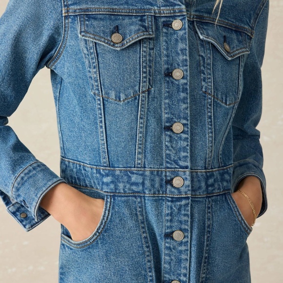 NWT - Faherty - Michelle Denim Dress - Size 4 - Picture 2 of 7